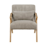 Chevron Beige Accent Chair