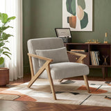 Chevron Beige Accent Chair