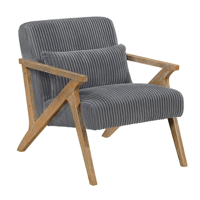 Chevron Gray Accent Chair