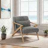 Chevron Gray Accent Chair