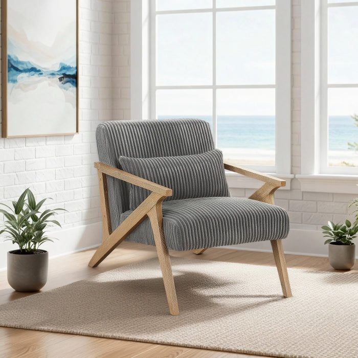 Chevron Gray Accent Chair