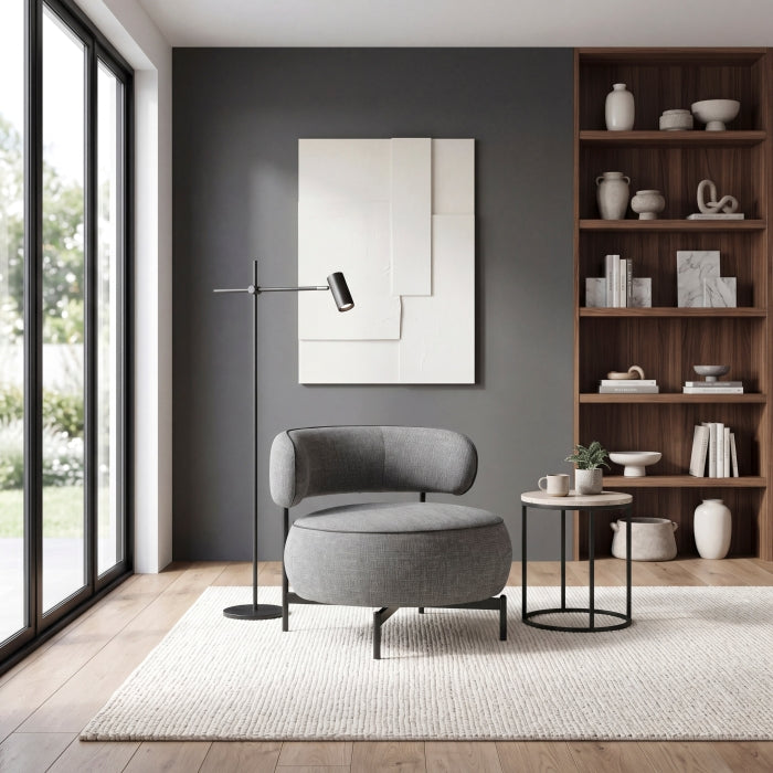 Encircle Gray Swivel Chair