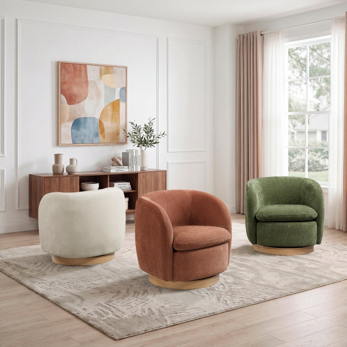 Synova Walnut Swivel Chair