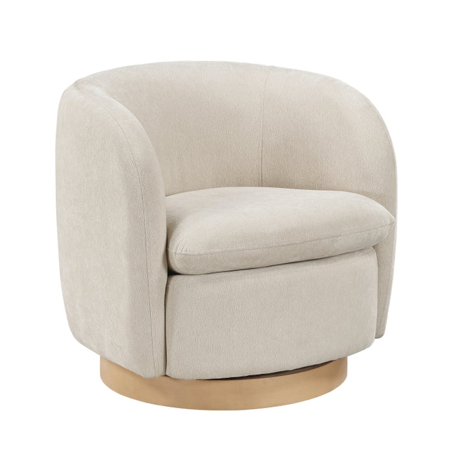 Synova Beige Swivel Chair