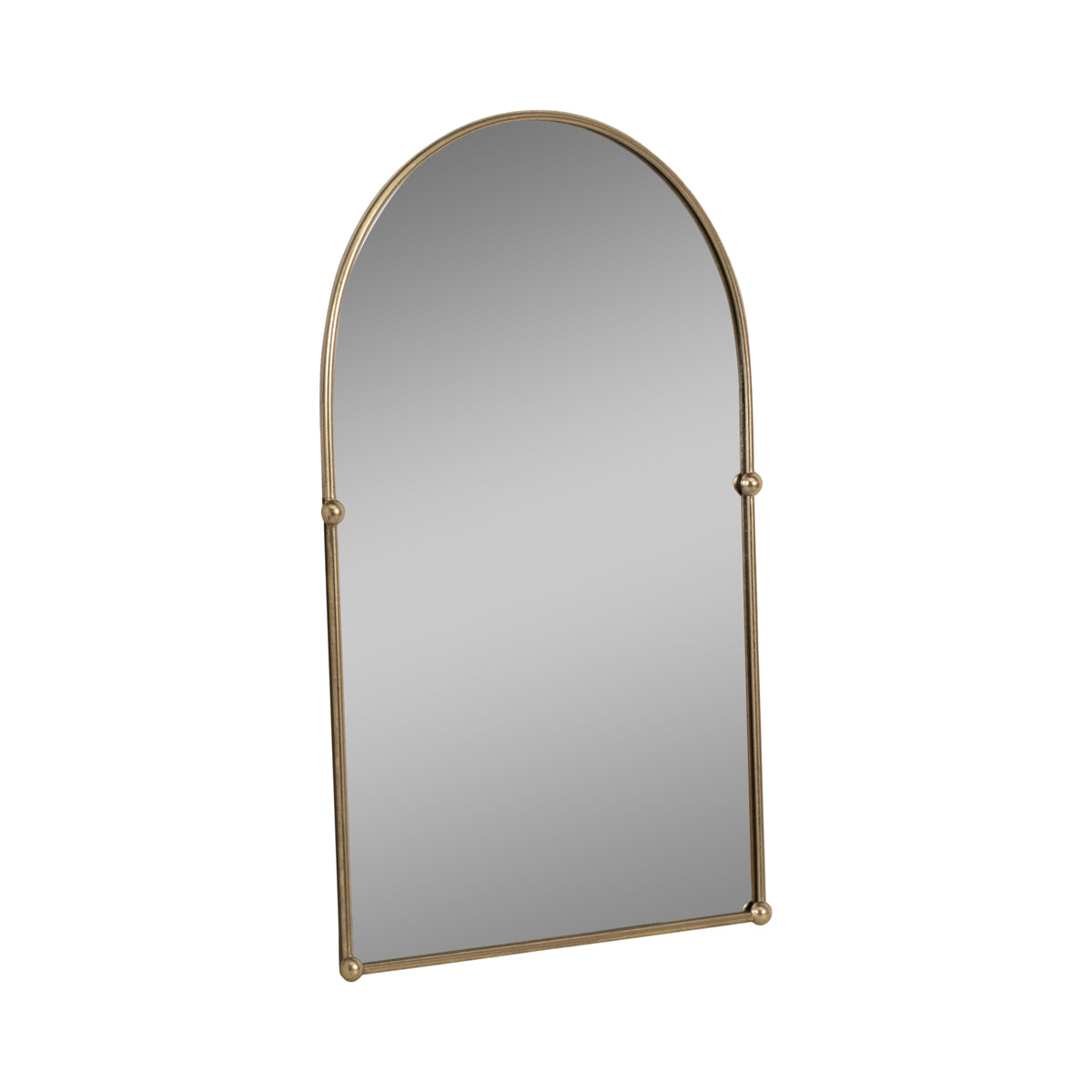 Elmco Gold Arch Mirror with 4 Knobs