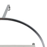 Grenada White/Silver Wood and Metal Wall Shelves (Set of 3)