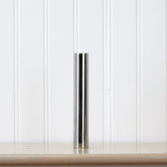 12” Cylinder Chrome Vase - Ornate Home