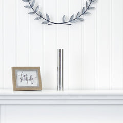 12” Cylinder Chrome Vase - Ornate Home