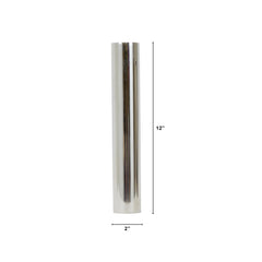 12” Cylinder Chrome Vase - Ornate Home