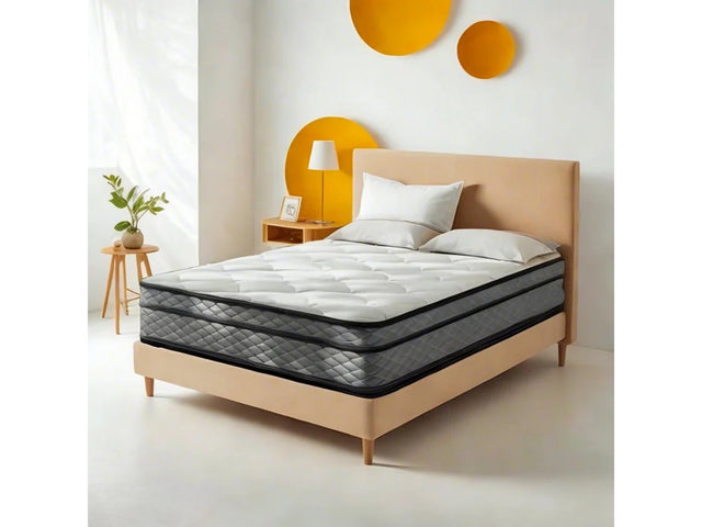 12" Queen Euro Top Pocket Coil and Cooling Gel Memory Foam Highly Breathable Quilted Cover Hybrid Mattress, Pressure Relief, and Motion Isolation, CertiPUR-US in a Box - Ornate Home