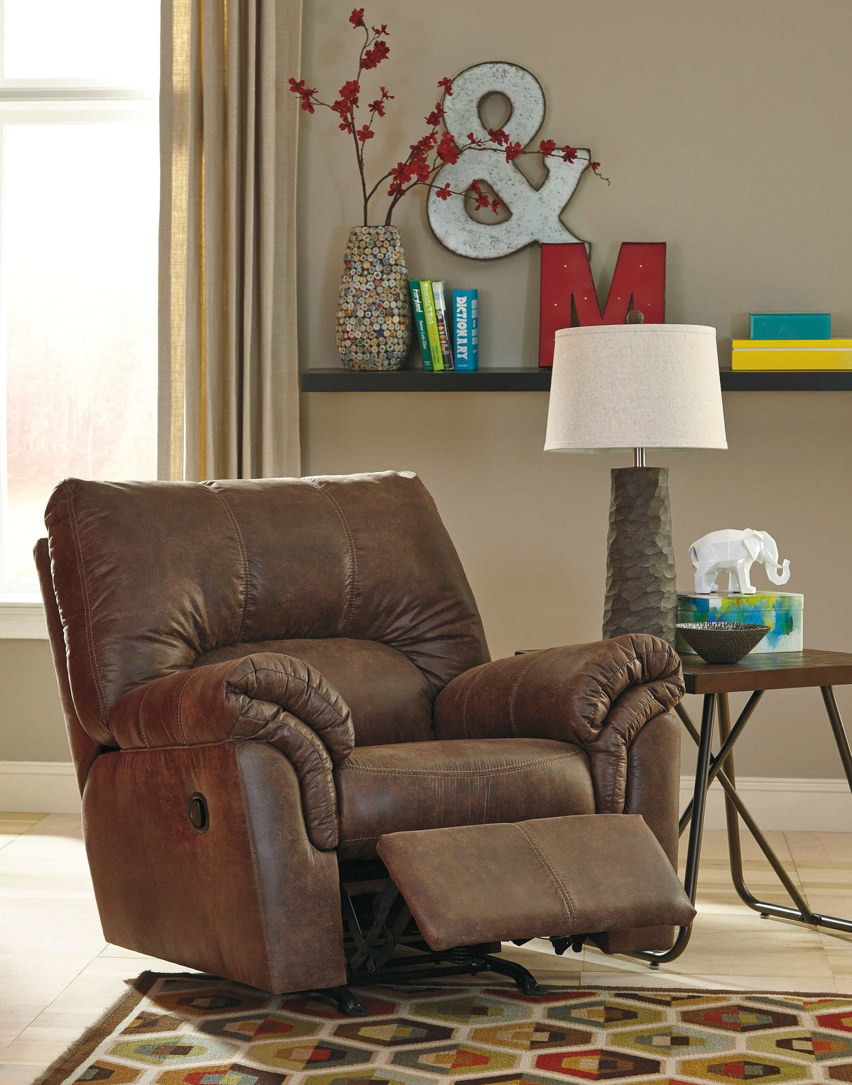 (Online Special Price) Bladen Coffee Rocking Recliner - Ornate Home