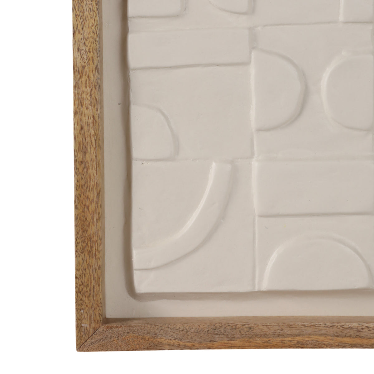Bandini White/Brown Geo Modern Paper Mache Wall Art