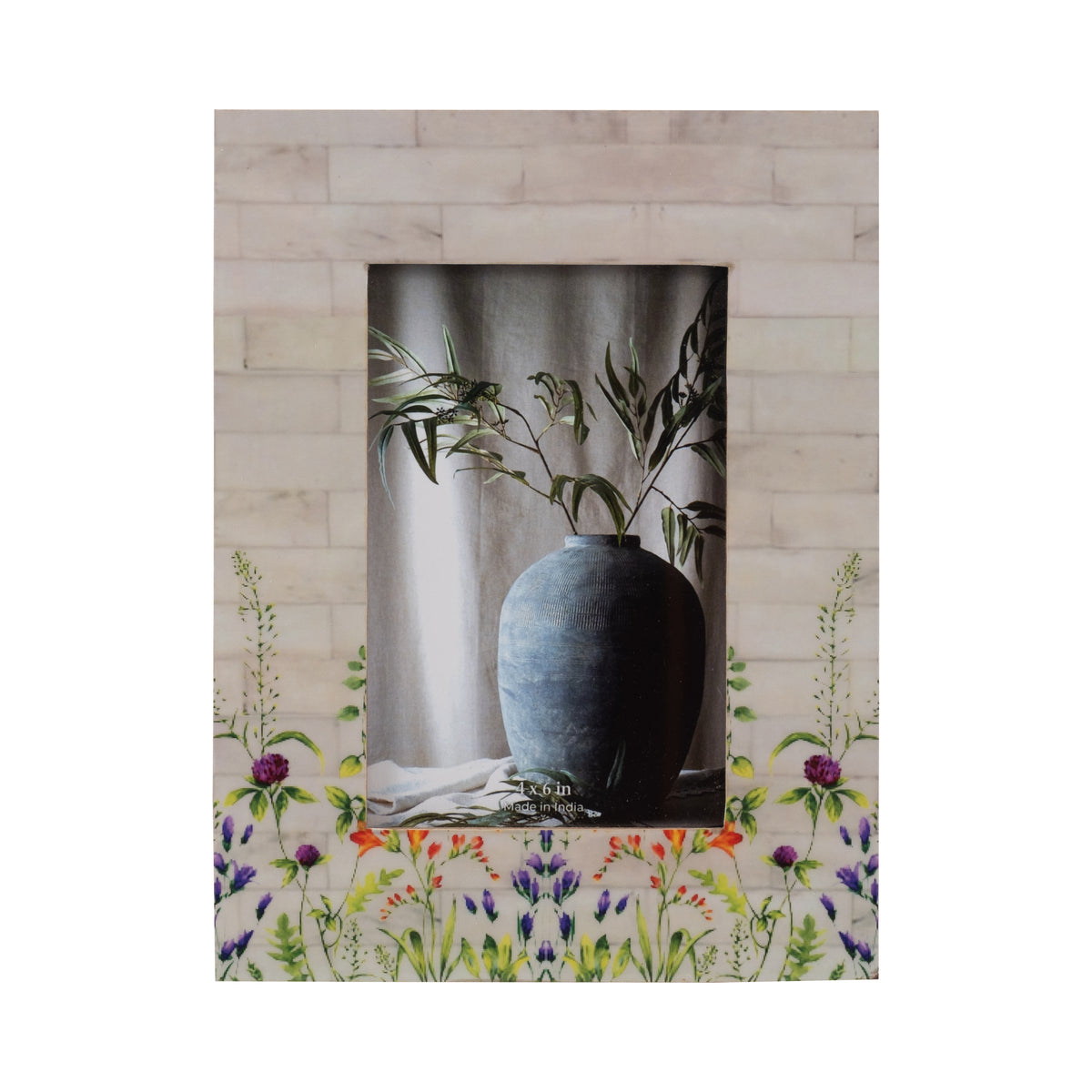 Stegeman Multicolor Resin 4x6 Flower Field Photo Frame