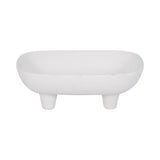 Murray White Footed Rounded Rectangle Bowl
