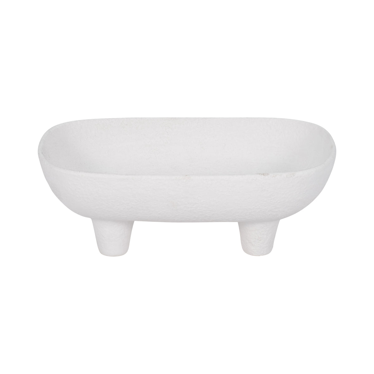 Murray White Footed Rounded Rectangle Bowl