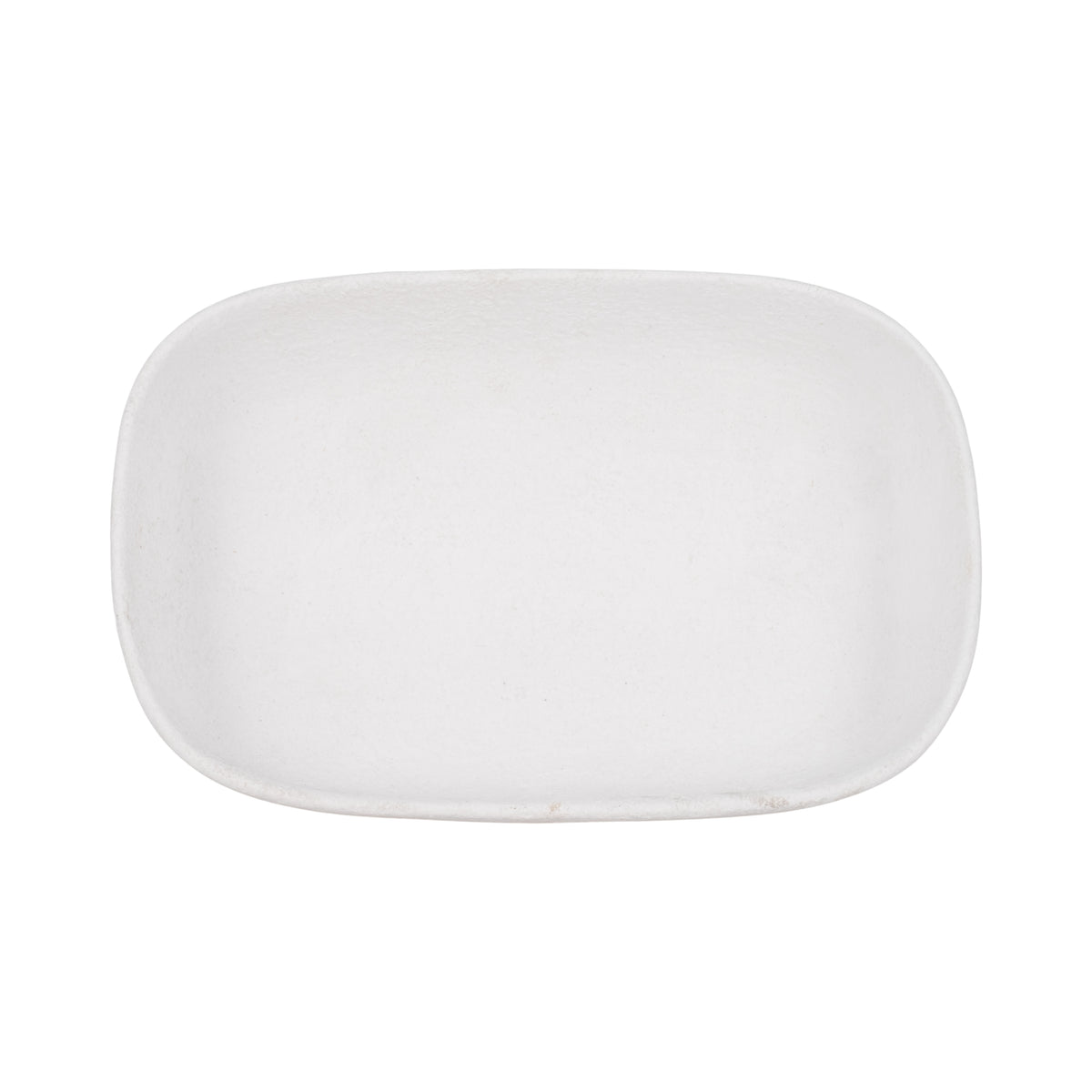 Murray White Footed Rounded Rectangle Bowl