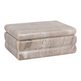 Elmira Beige Ribbed Layered Marble Box