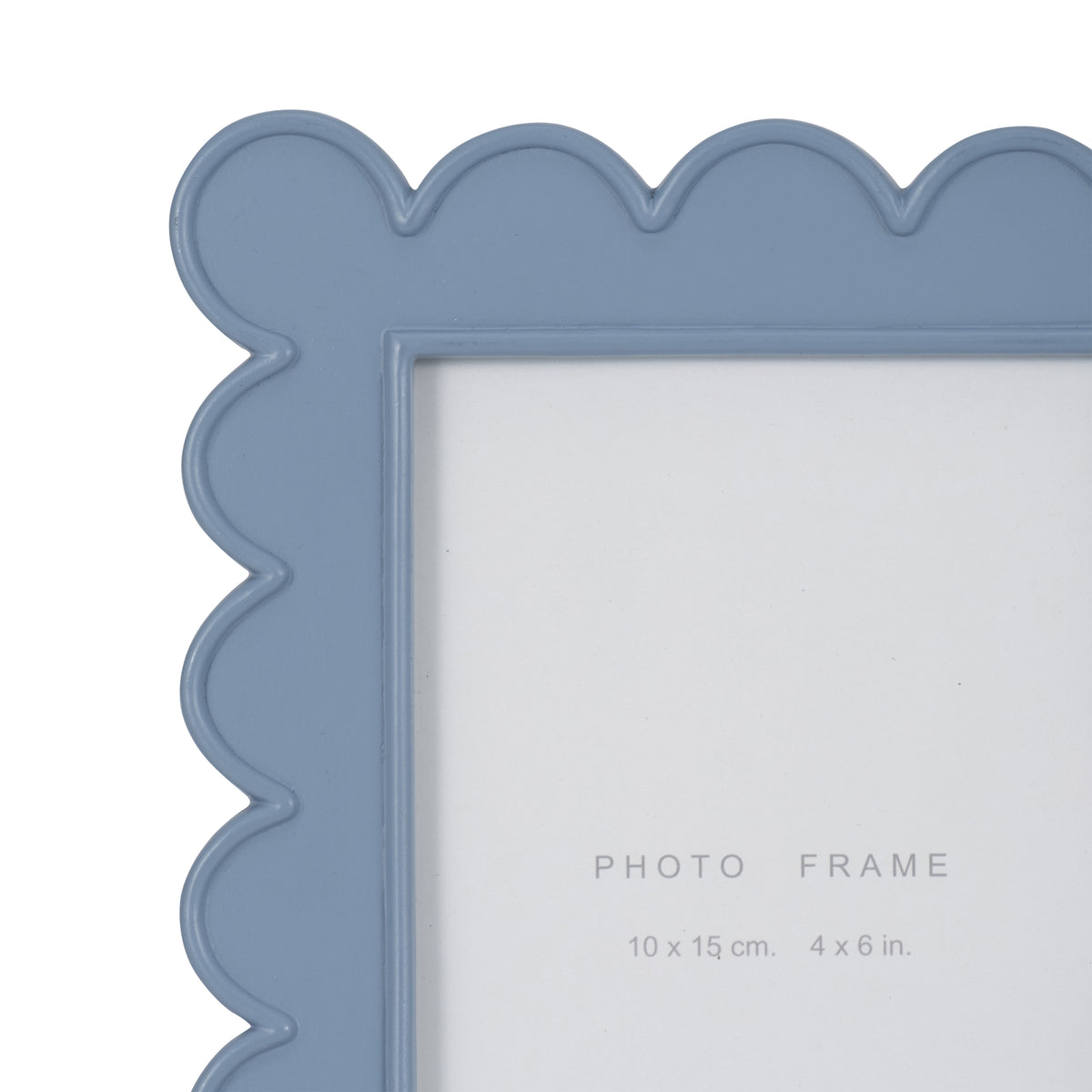 Farley Blue 4x6 Scallop Edge Photo Frame
