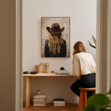 Wild West Blonde in Denim and Hat