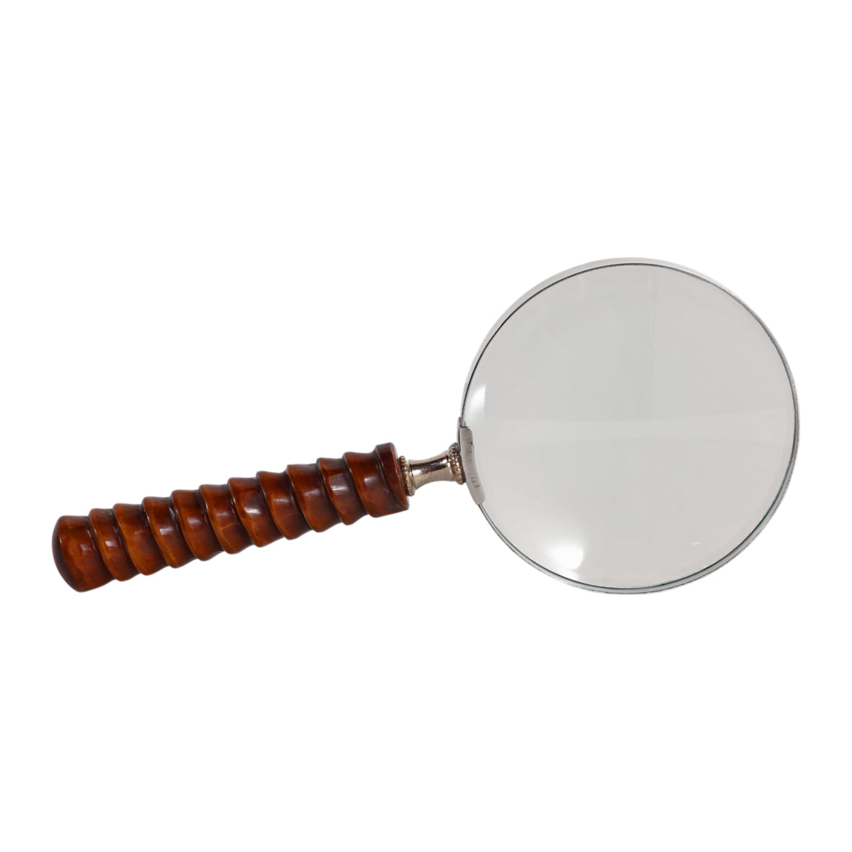 Narod Brown/Silver Ridged Handle Magnifying Glass