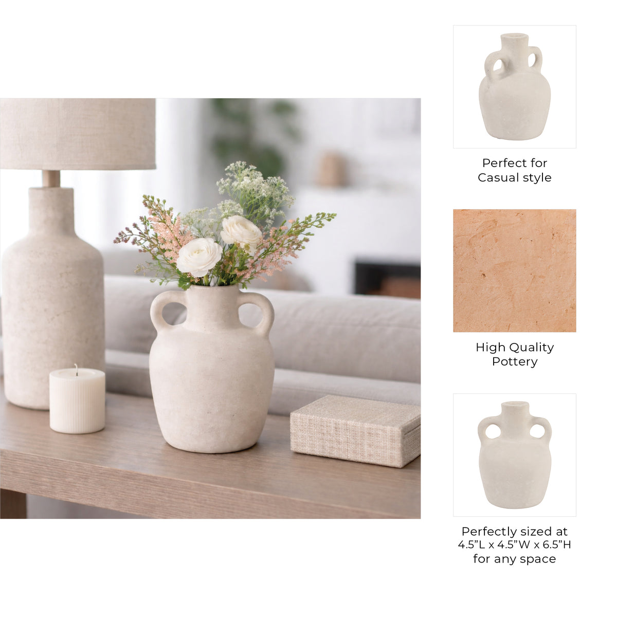 Farleybeach Ivory/White Vase