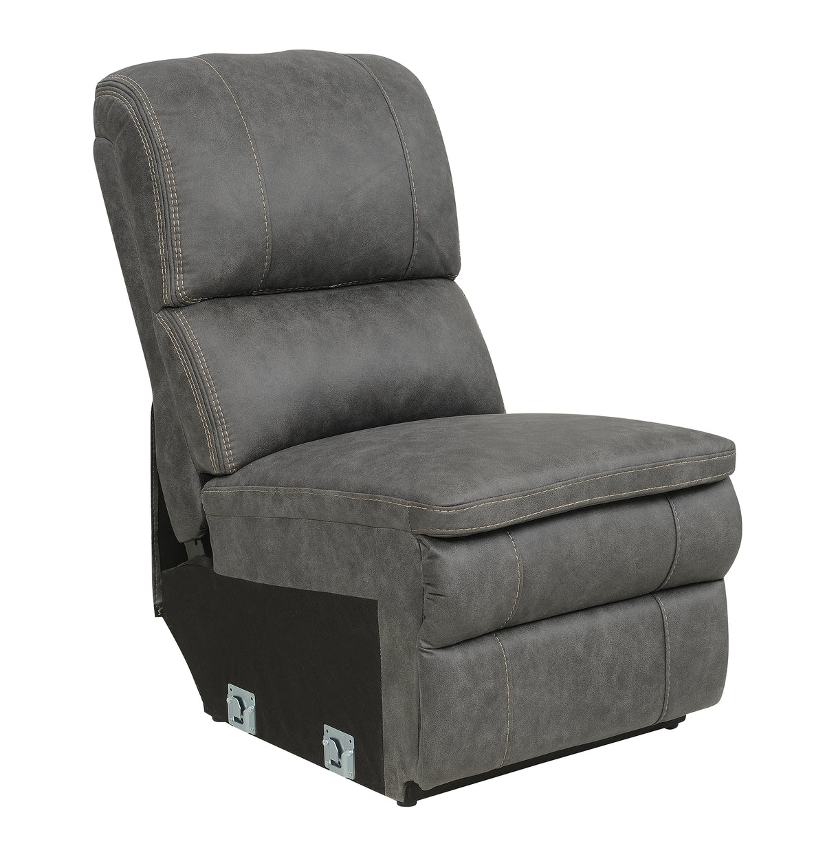 Wasatch Iron Fabric 6-Pc Power Reclining Sectional with 2 Power Recliners