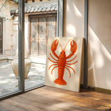Watercolor Lobster in Coastal Red