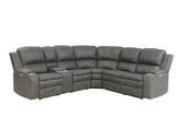 Wasatch Iron Fabric 6-Pc Power Reclining Sectional with 2 Power Recliners