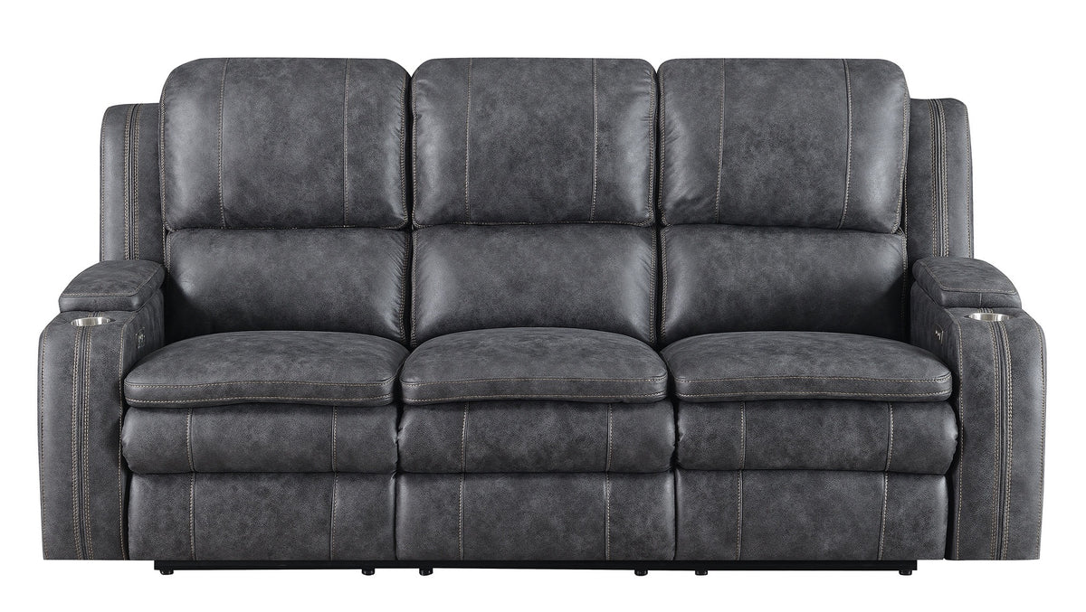 Wasatch Iron Fabric Queen Sleeper Sofa & Power Reclining Loveseat