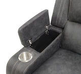 Wasatch Iron Fabric Power Reclining Sofa
