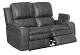 Wasatch Iron Fabric Power Reclining Loveseat