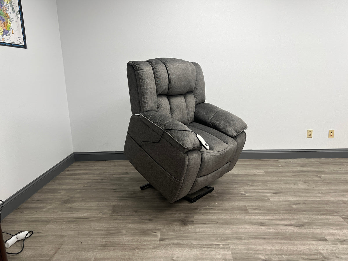 Midway Pewter Fabric Power Lift Recliner