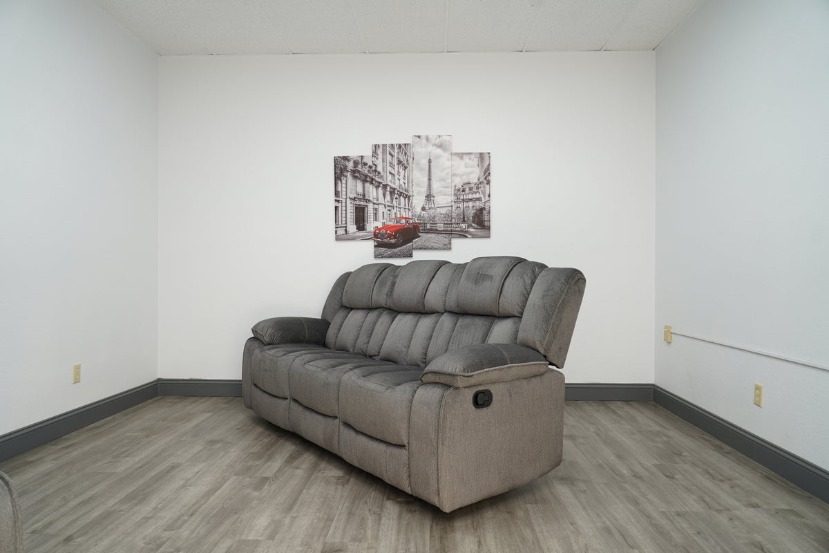 Midway Pewter Fabric Reclining Sofa