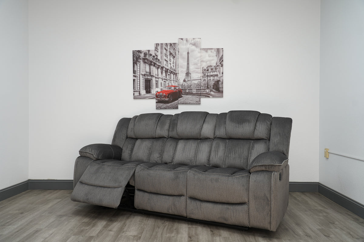 Midway Pewter Fabric Reclining Sofa
