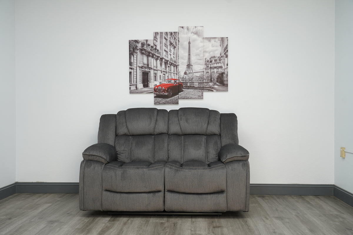Midway Pewter Fabric Reclining Loveseat