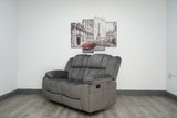 Midway Pewter Fabric Reclining Loveseat