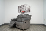 Midway Pewter Fabric Queen Sleeper Sofa & Reclining Loveseat