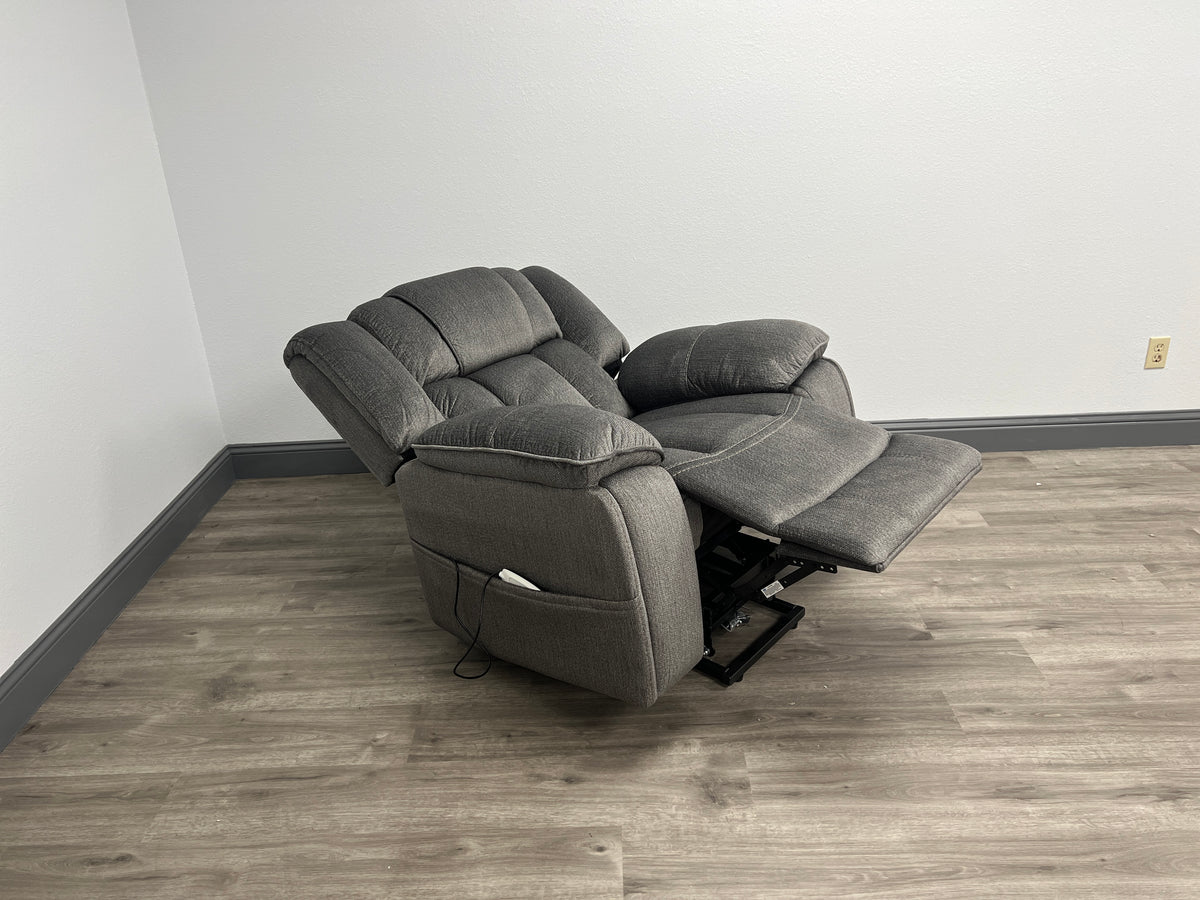 Midway Pewter Fabric Power Lift Recliner