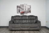 Midway Pewter Fabric Reclining Sofa