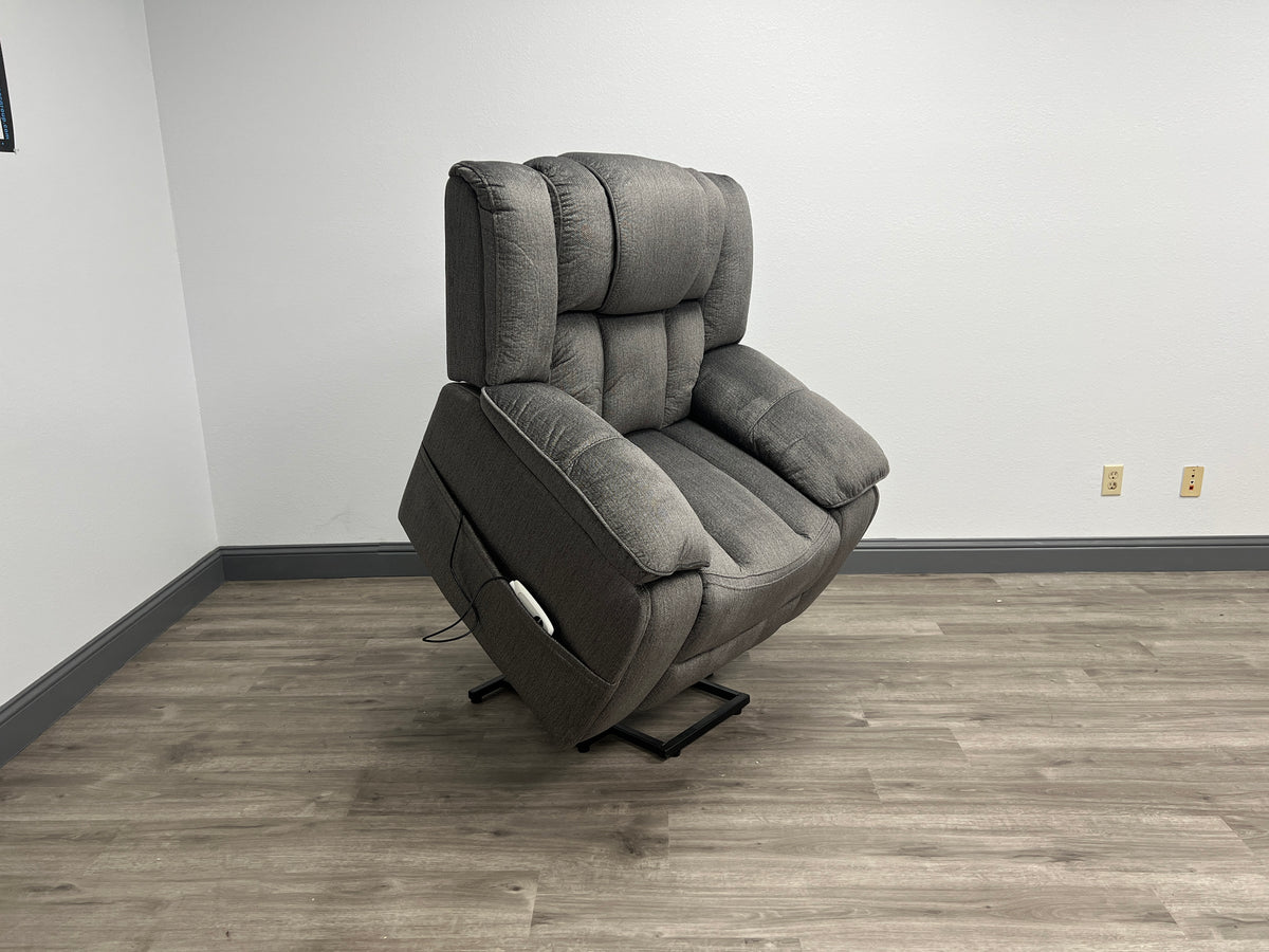 Midway Pewter Fabric Power Lift Recliner