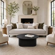 Andersonia Black Wood Minimalist Coffee Table