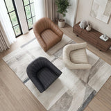 Boulevard White Swivel Chair