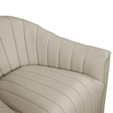 Boulevard White Swivel Chair