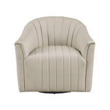 Boulevard White Swivel Chair