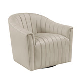 Boulevard White Swivel Chair