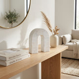 Hillcrest White Large Marble Horseshoe Tabletop Decor - 17596-01EC