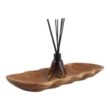 San Andreas Brown Wood Scallop Edge Tray