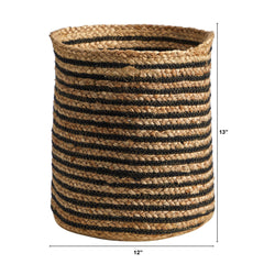 13.5” Handmade Natural Jute Planter - Ornate Home