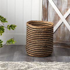 13.5” Handmade Natural Jute Planter - Ornate Home