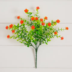 13" UV Resistant Artificial Flowering Mini Rose Bush (Indoor/Outdoor) - Set of 12 - Ornate Home